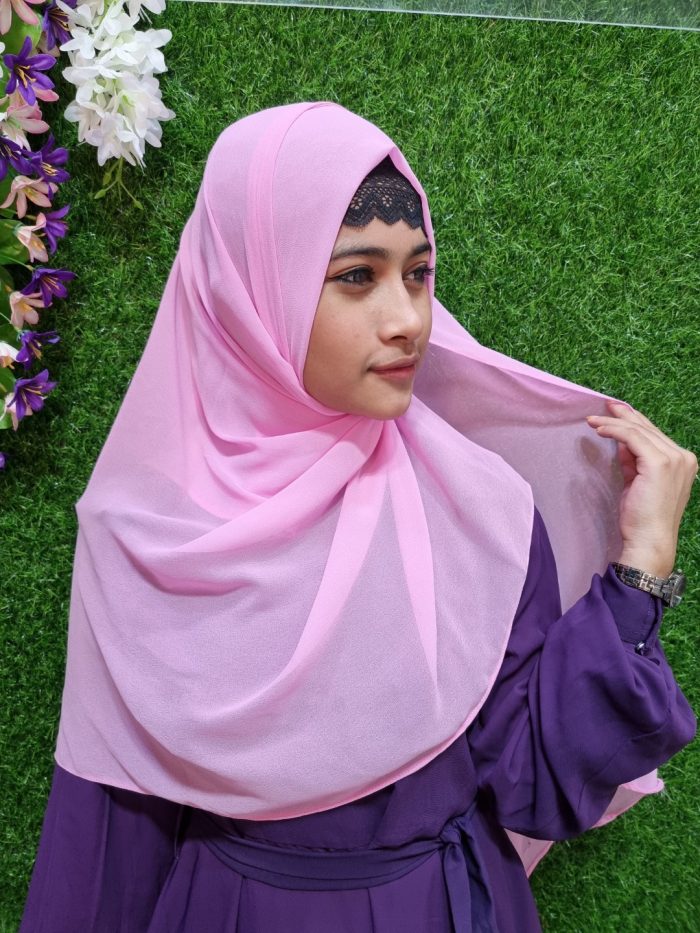 🩷হিজাব ৩০x৮০ ইঞ্চি লং সাইজ লাইট পিংক - Image 1