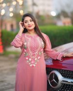 🌸Mira Embroidery Hand Mirror Work Suit💚 - Image 5