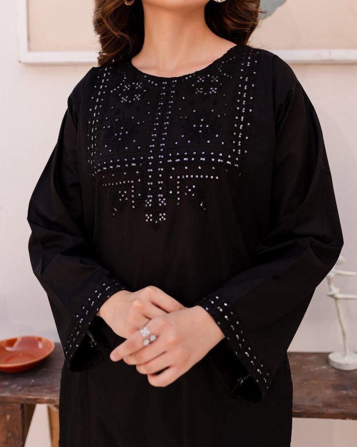 🖤 Noir Spark – Elegant Sequin Kurti ✨ - Image 6