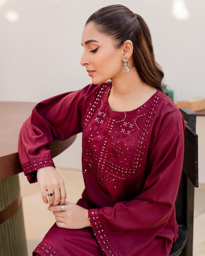 🖤 Noir Spark – Elegant Sequin Kurti ✨ - Image 1