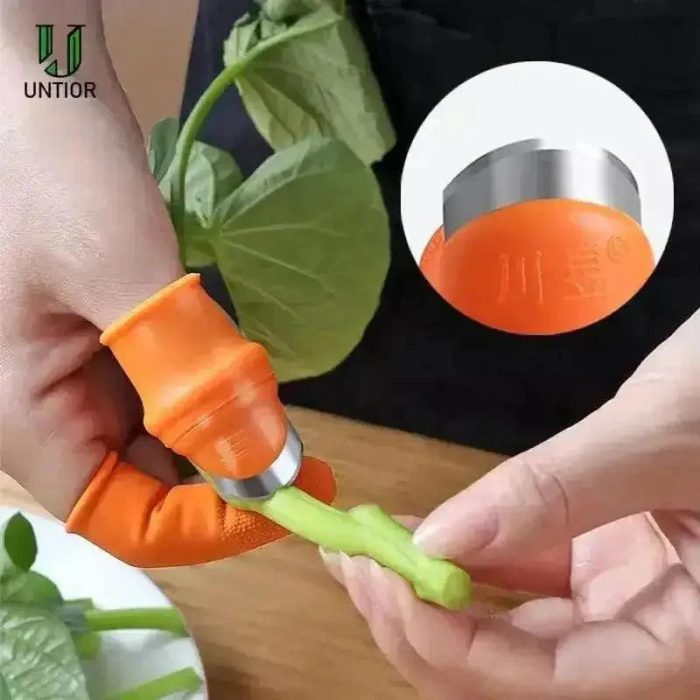 🌿 সিলিকন ফিঙ্গার নাইফ ভেজিটেবল কাটার – ৬ ইন ১ সেট - Image 1